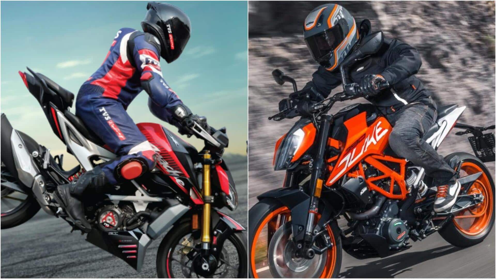 2025 TVS अपाचे RTR 310 बनाम KTM ड्यूक 390: कौन-सी है बेहतर? 2025 TVS अपाचे RTR 310 बनाम KTM ड्यूक 390: कौन-सी है बेहतर?