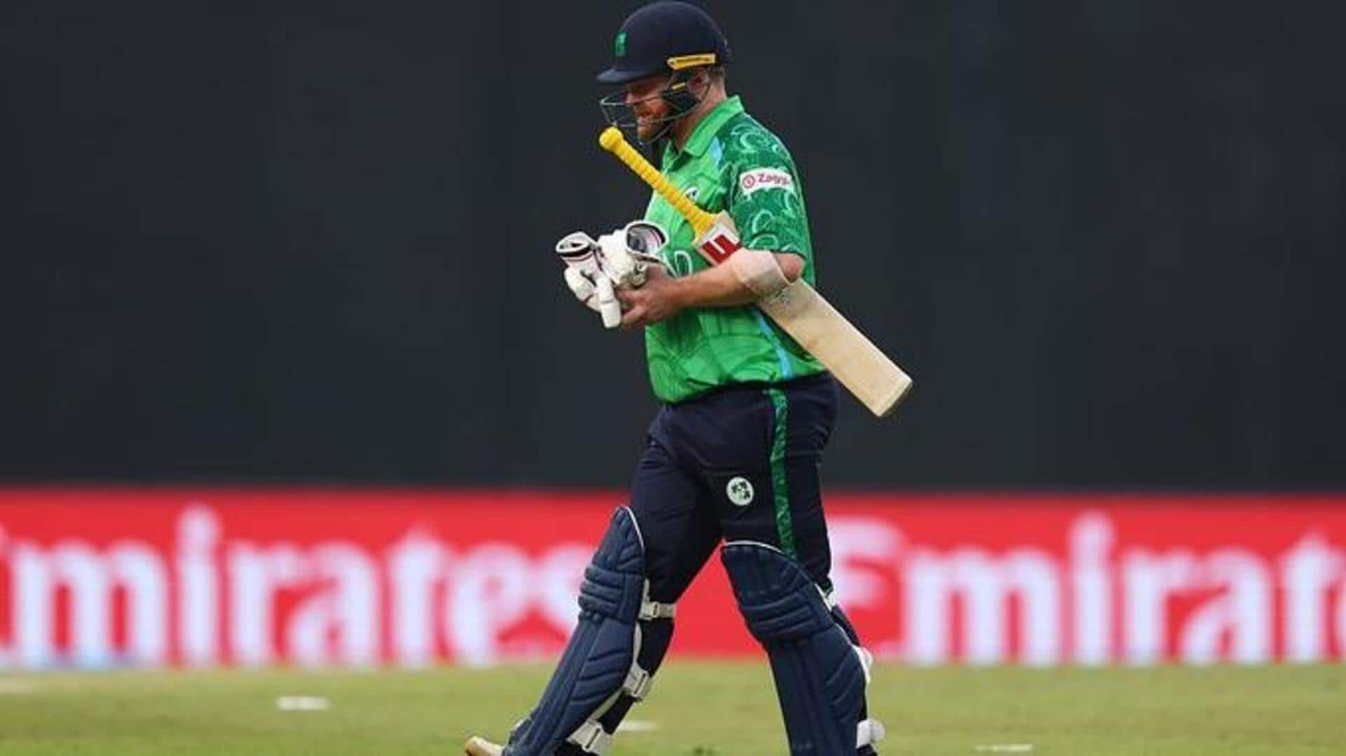 टी-20 विश्व कप 2026: आयरलैंड को बड़ा झटका, कप्तान पॉल स्टर्लिंग टूर्नामेंट से हुए बाहर