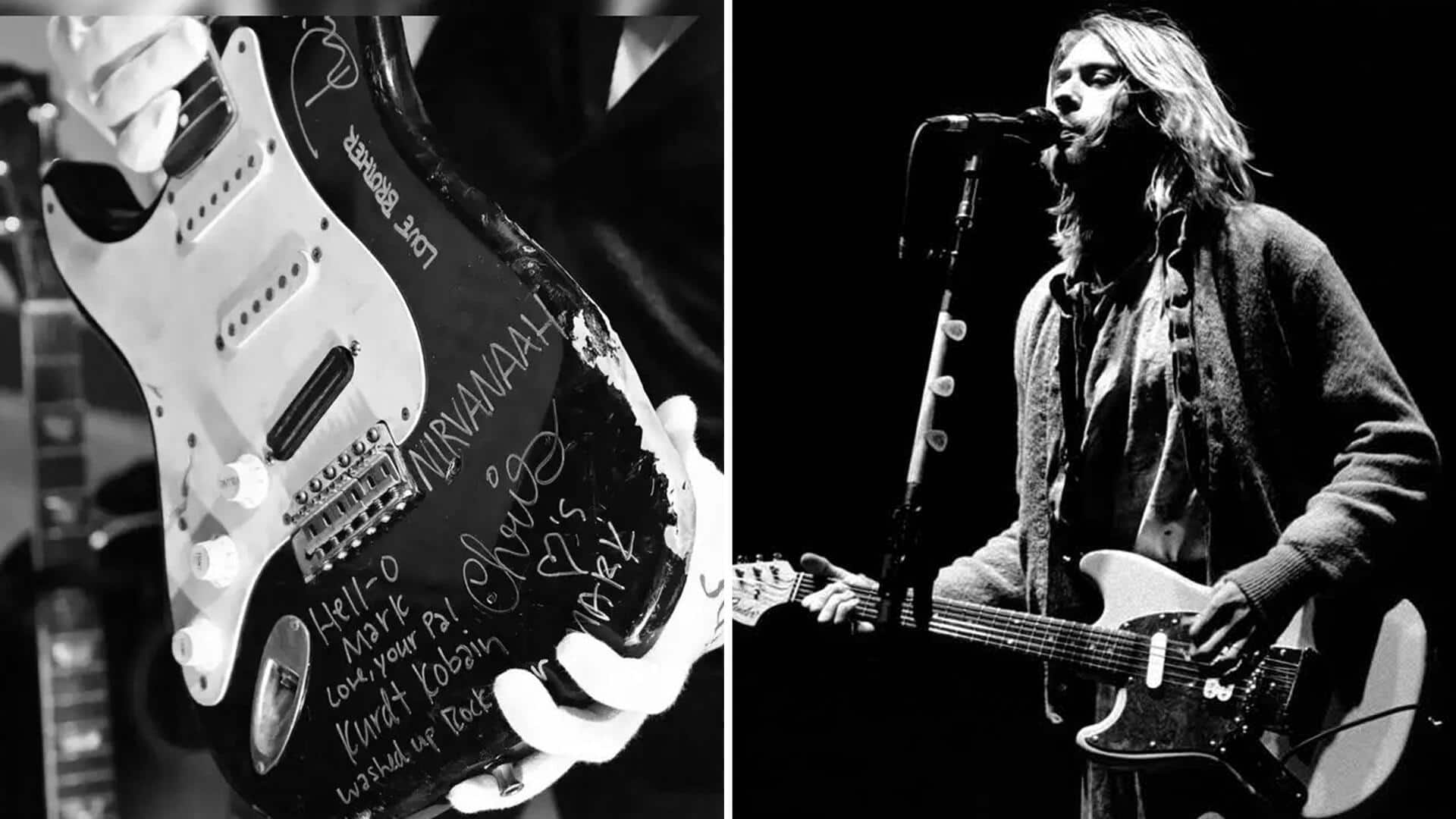 अमेरिका: रॉकस्टार कर्ट कोबेन का टूटा हुआ गिटार लगभग 5 करोड़ रुपये में बिका