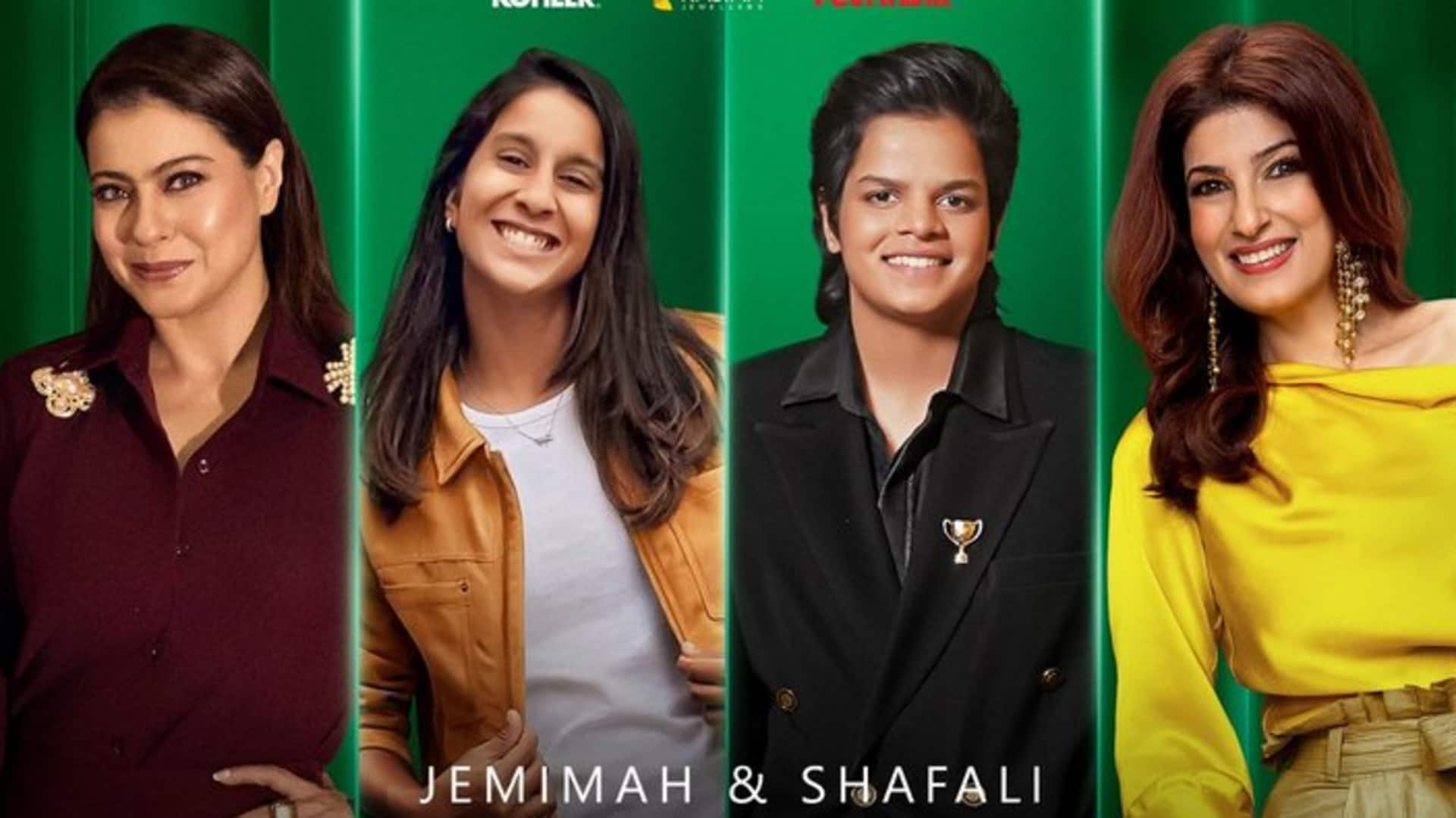 काजोल-ट्विंकल खन्ना के शो की अगली मेहमान जेमिमा और शेफाली, मनाएंगी विश्व कप जीत का जश्न