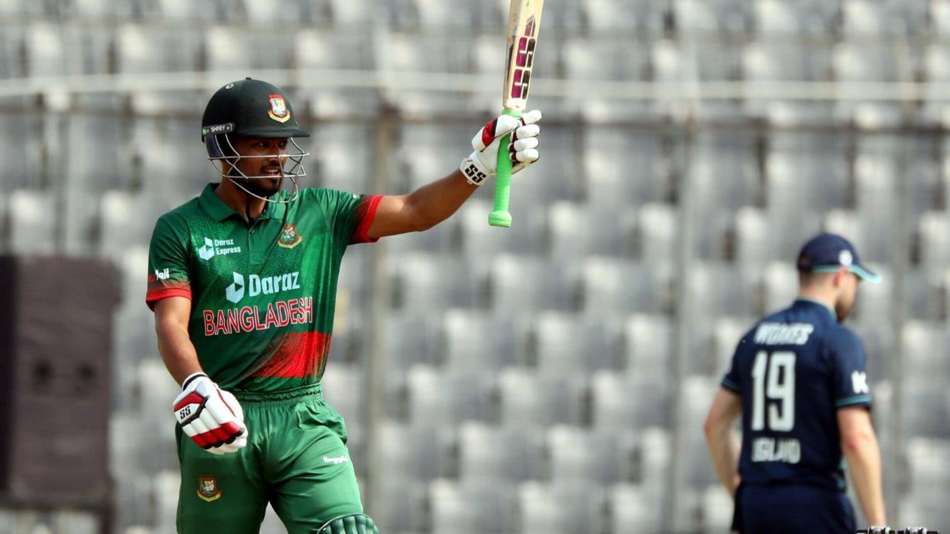 बांग्लादेश बनाम इंग्लैंड: नजमुल हसन शांतो ने लगाया करियर का तीसरा टी-20 अंतरराष्ट्रीय अर्धशतक