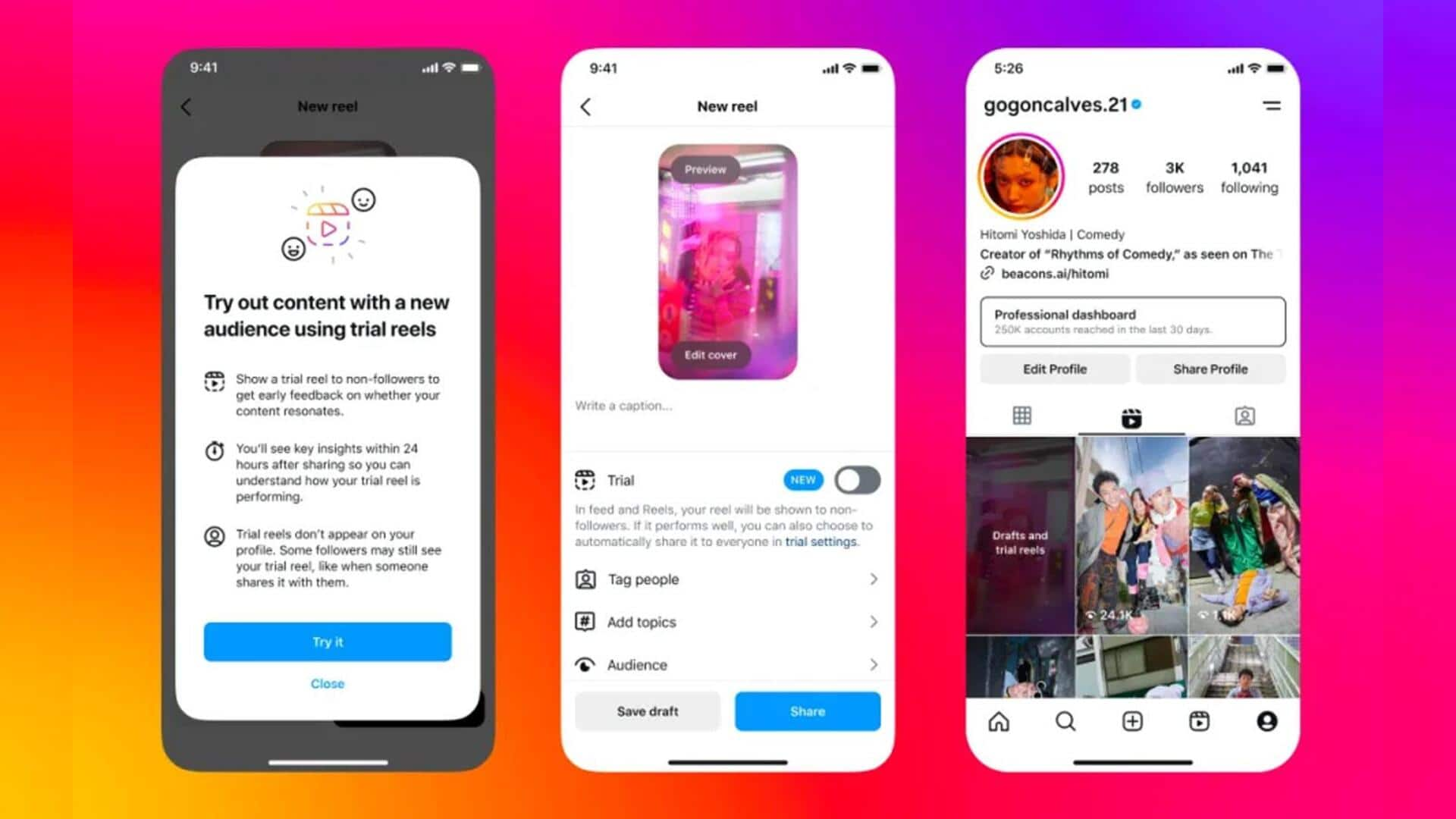 इंस्टाग्राम में आया 'ट्रायल रील्स' फीचर, यहां जानिए कैसे करें इसका उपयोग 