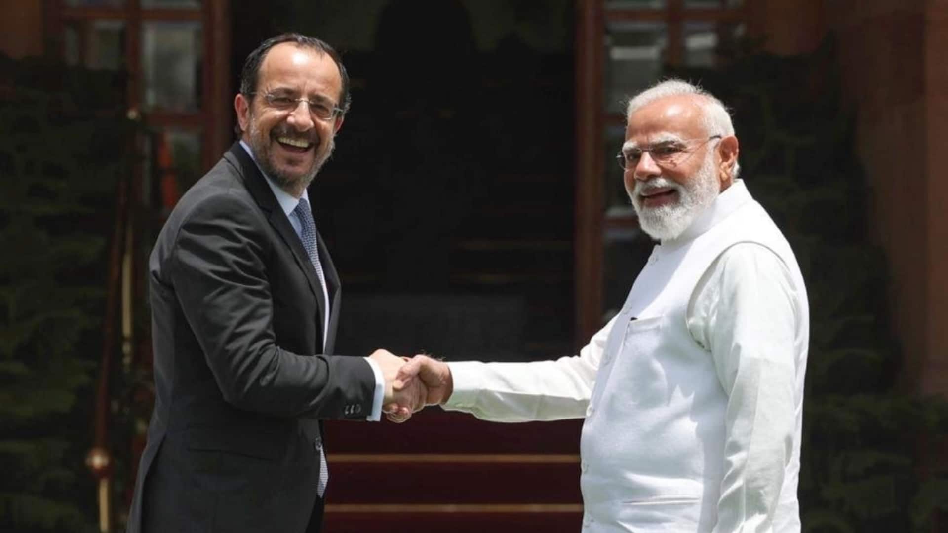 साइप्रस के राष्ट्रपति का भारत दौरा, प्रधानमंत्री मोदी से की मुलाकात; हुए ये अहम समझौते