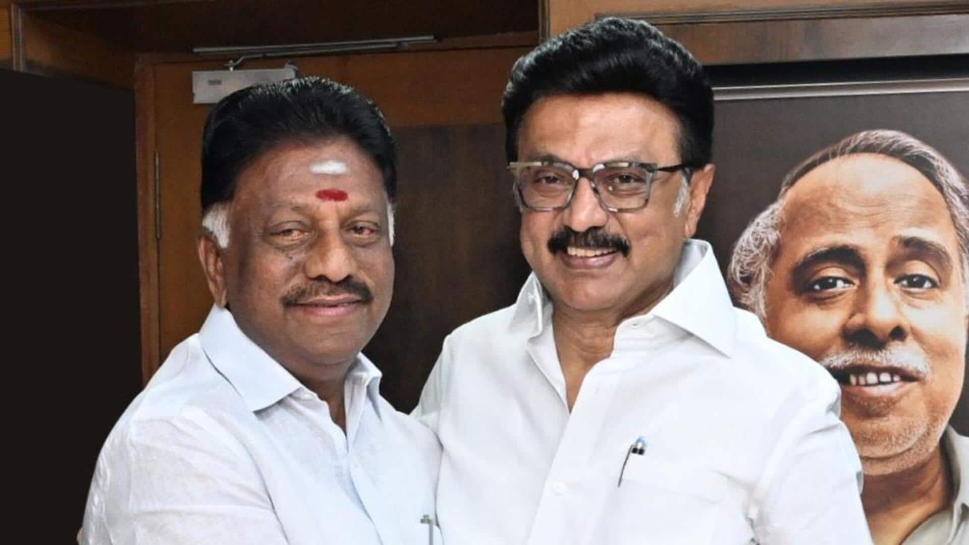 तमिलनाडु के पूर्व मुख्यमंत्री और AIADMK से निष्कासित ओ पन्नीरसेल्वम DMK में शामिल
