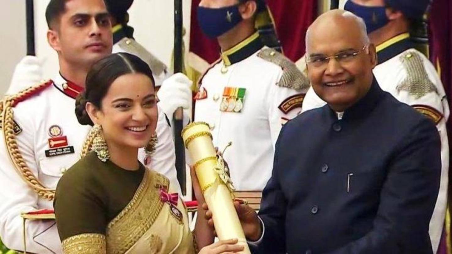 हाल ही में पद्मश्री से सम्मानित हुई हैं कंगना हाल ही में पद्मश्री से सम्मानित हुई हैं कंगना