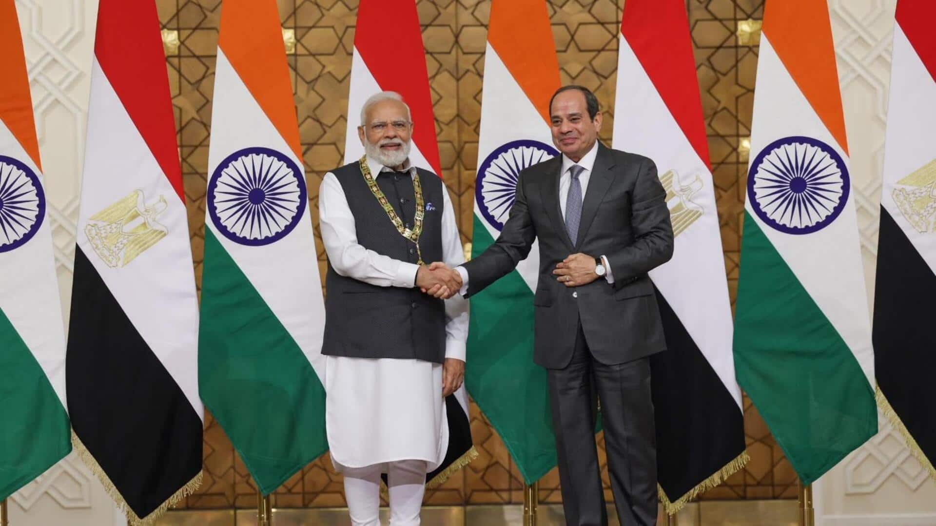 प्रधानमंत्री मोदी को मिला मिस्र का सर्वोच्च राजकीय सम्मान 'ऑर्डर ऑफ द नाइल'