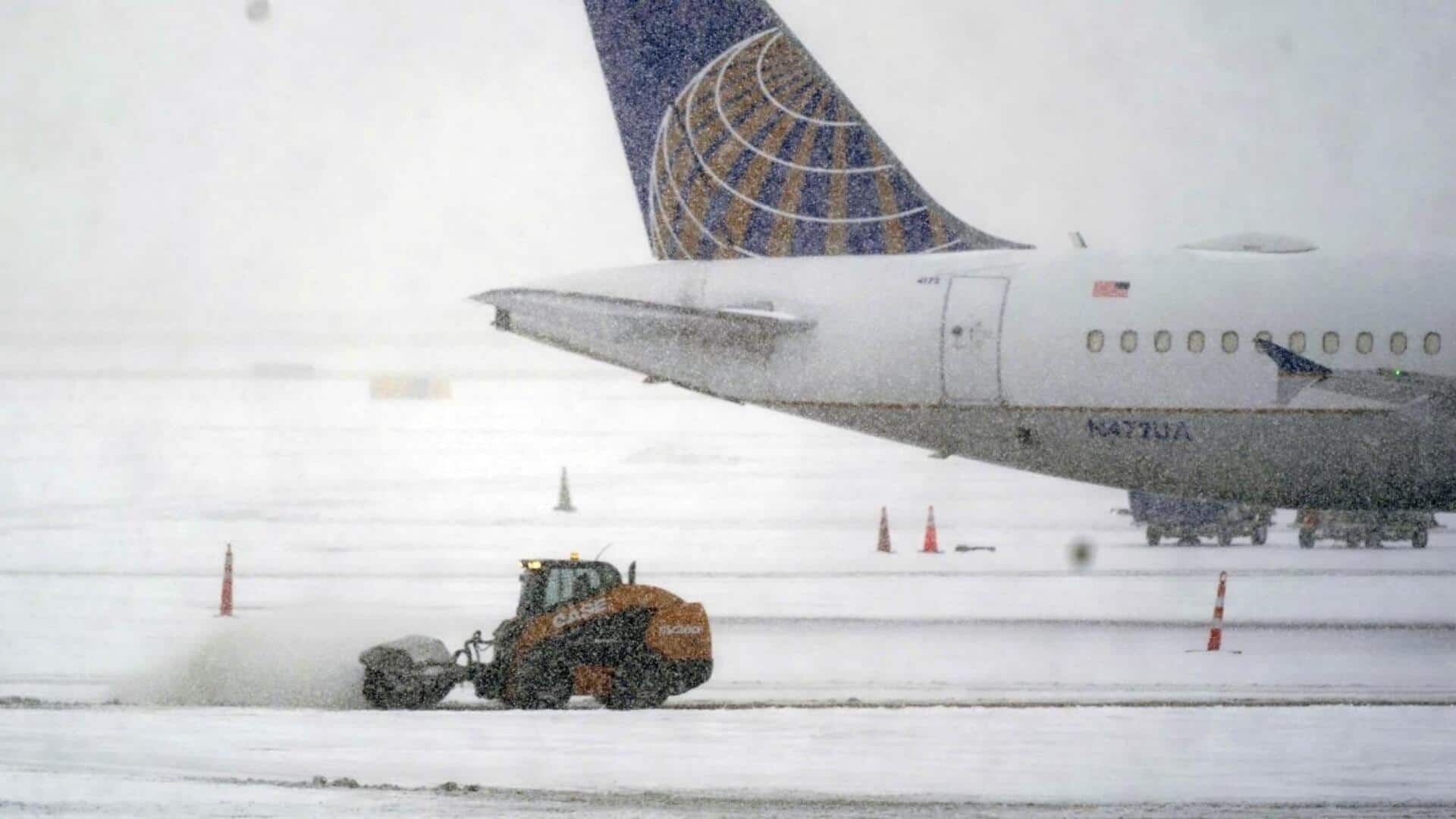 अमेरिका में क्रिसमस के दौरान आए तूफान 'डेविन' से रद्द हुई 1,800 से अधिक उड़ानें