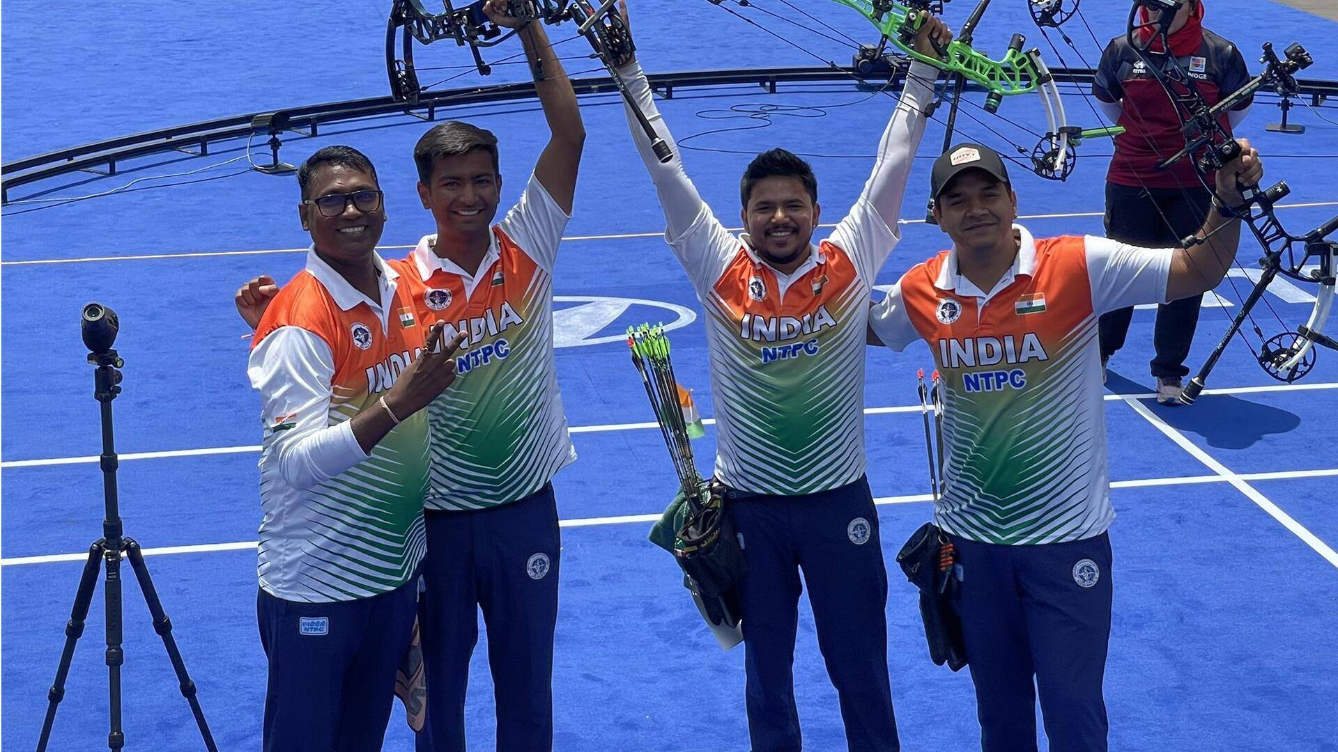 तीरंदाजी विश्व कप चरण-2 में भारत का शानदार प्रदर्शन, स्वर्ण सहित 3 पदक किए अपने नाम तीरंदाजी विश्व कप चरण-2 में भारत का शानदार प्रदर्शन, स्वर्ण सहित 3 पदक किए अपने नाम