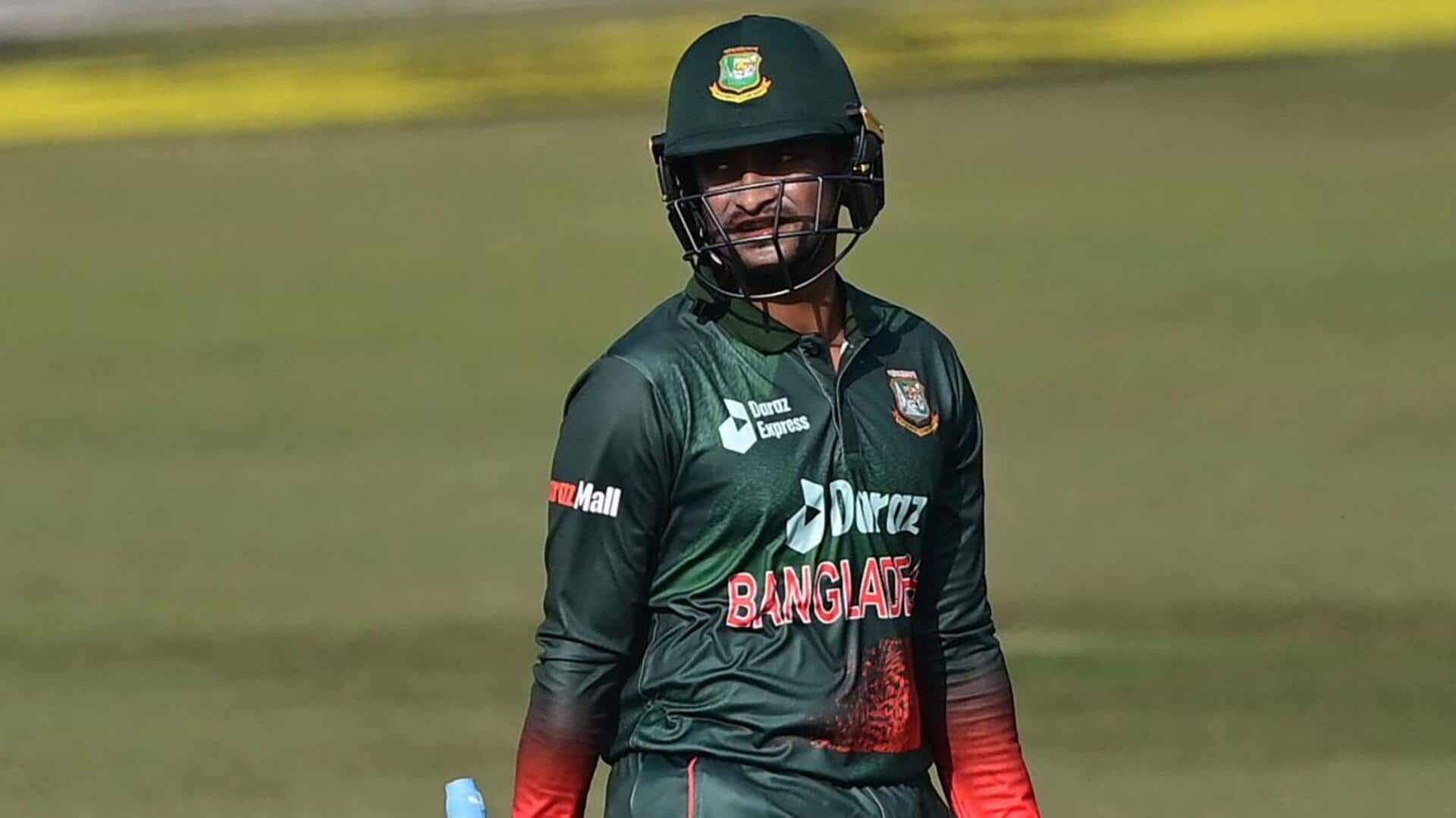बांग्लादेश बनाम श्रीलंका: शाकिब अल हसन शतक से चूके, वनडे में पूरे किए 7,500 रन