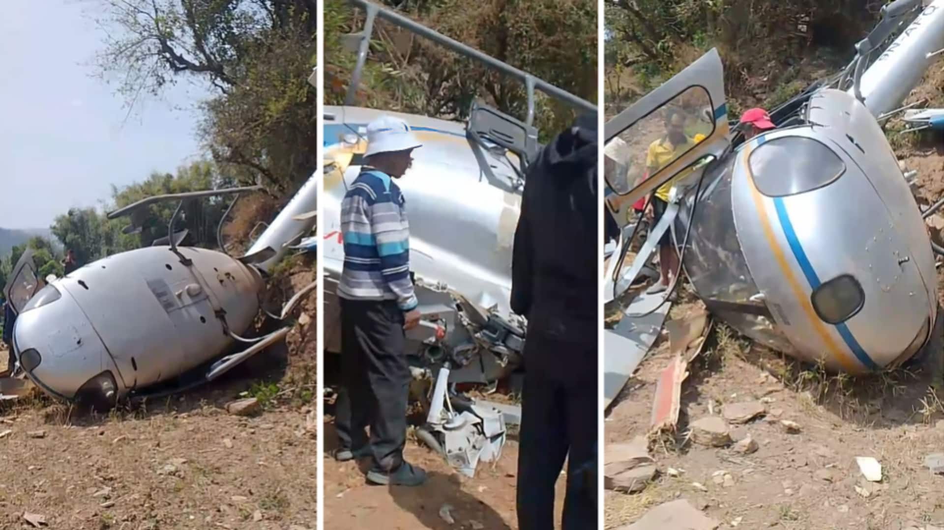 नेपाल के खोतांग में उतरते समय एक हेलीकॉप्टर दुर्घटनाग्रस्त, यात्री बाल-बाल बचे