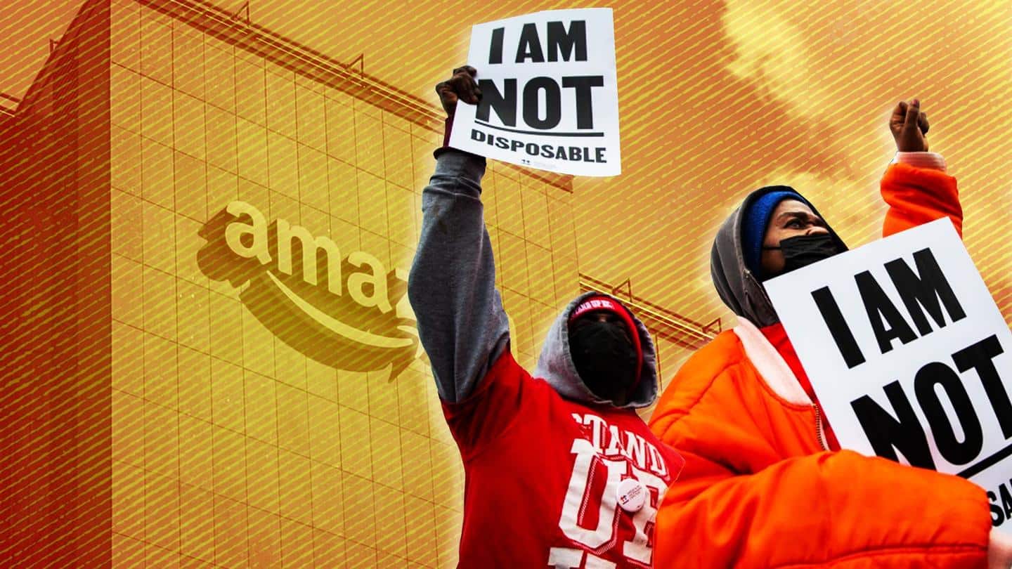 इंग्लैंड: कम वेतन को लेकर अमेजन कर्मचारियों की हड़ताल, बताई अपनी पीड़ा