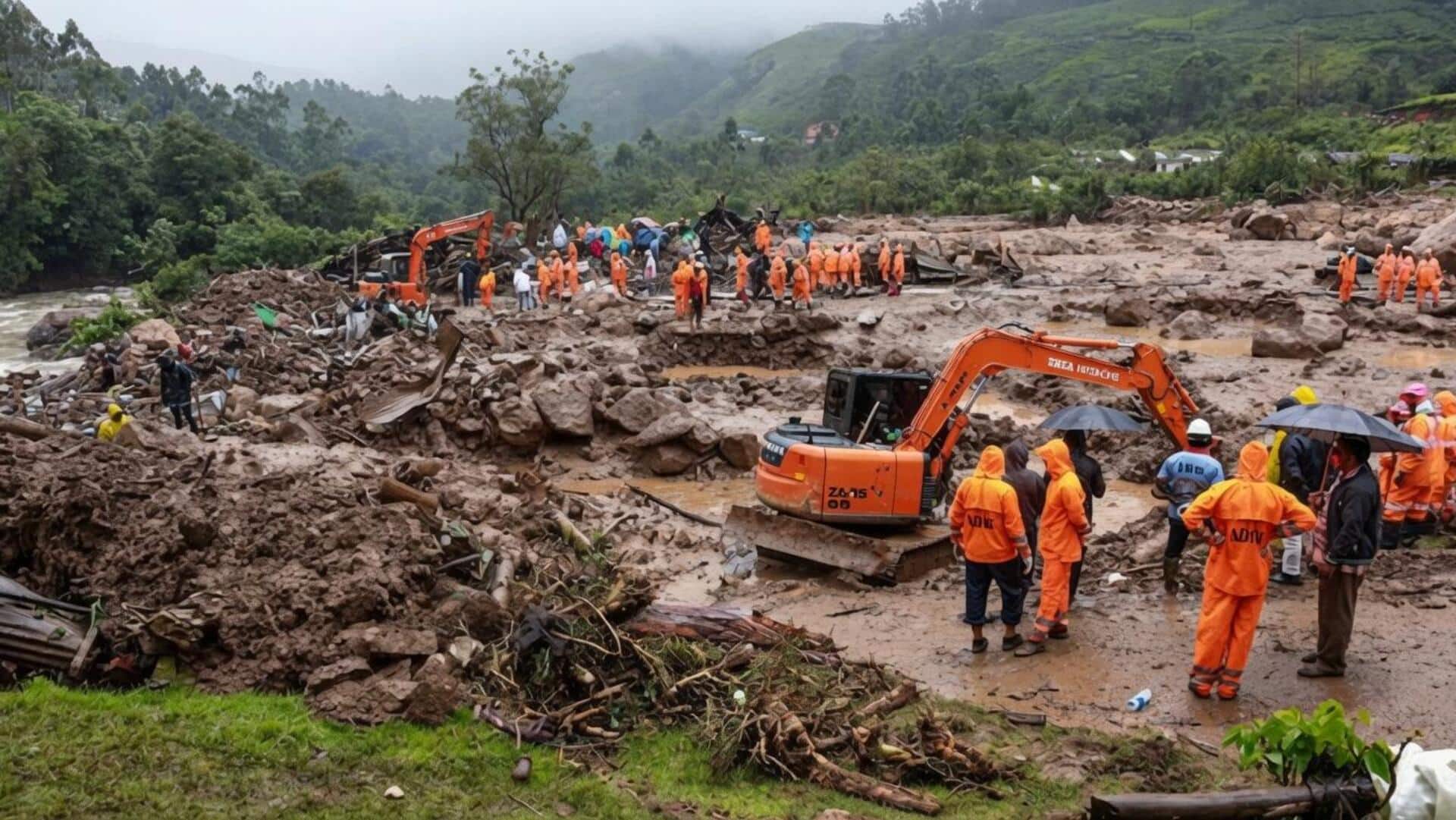 केरलम के वायनाड में सुरंग परियोजना स्थल पर भीषण भूस्खलन; 5 की मौत, कई लोग फंसे