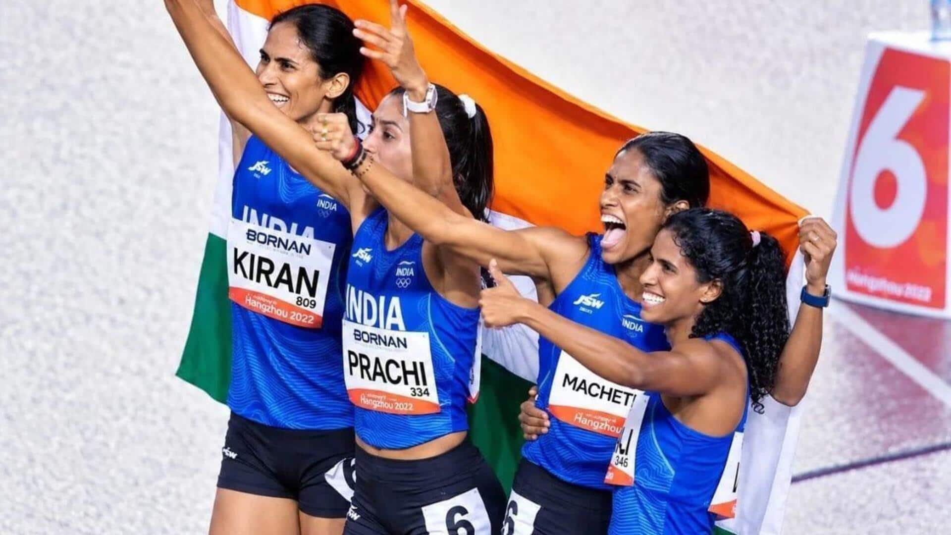 एशियाई खेल 2026: भारतीय महिला रिले टीम ने जीता स्वर्ण पदक, पुरुष टीम ने मिला कांस्य