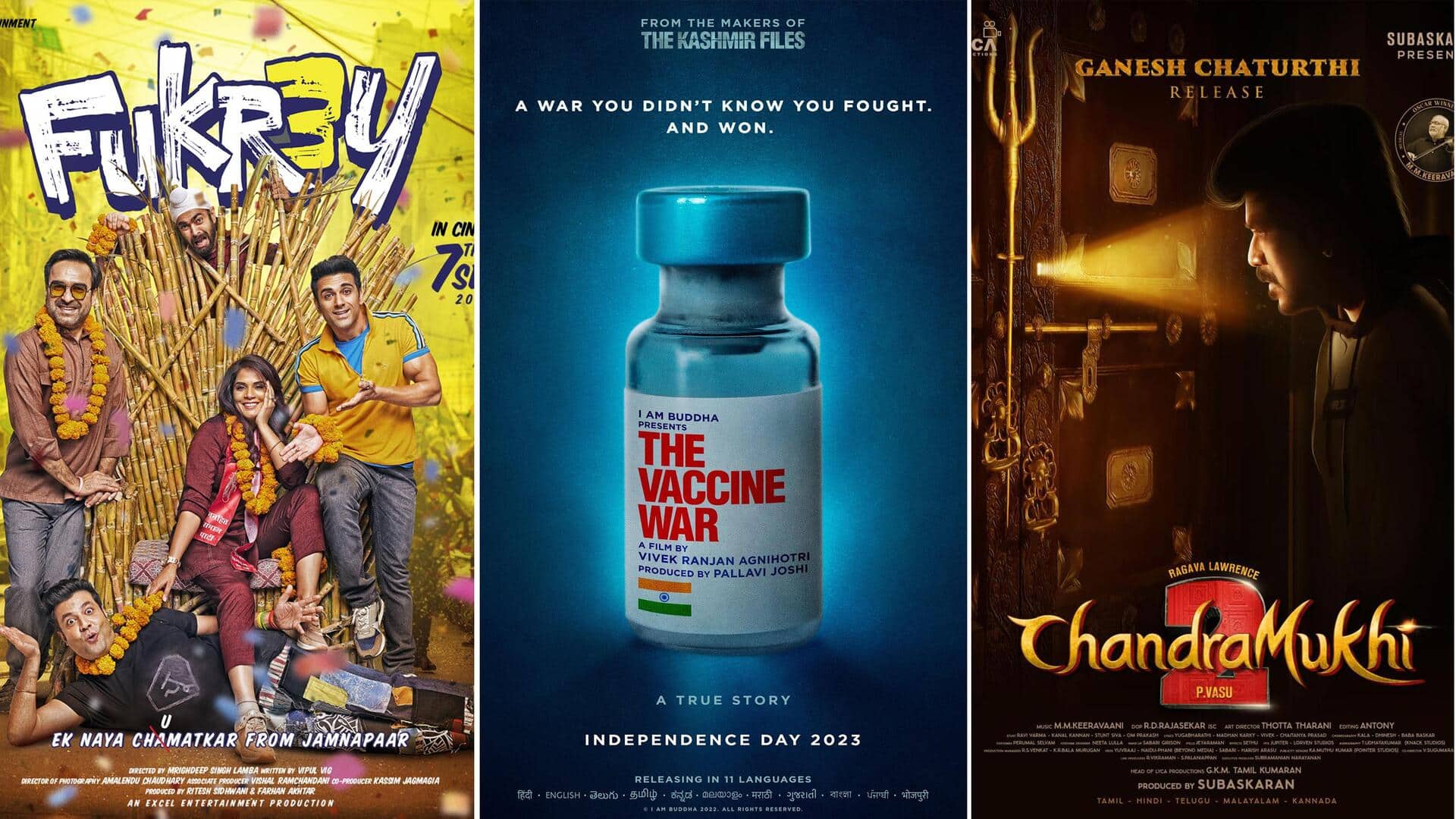 'फुकरे 3' से 'द वैक्सीन वॉर' तक, इस हफ्ते इन फिल्मों और सीरीज का लें मजा