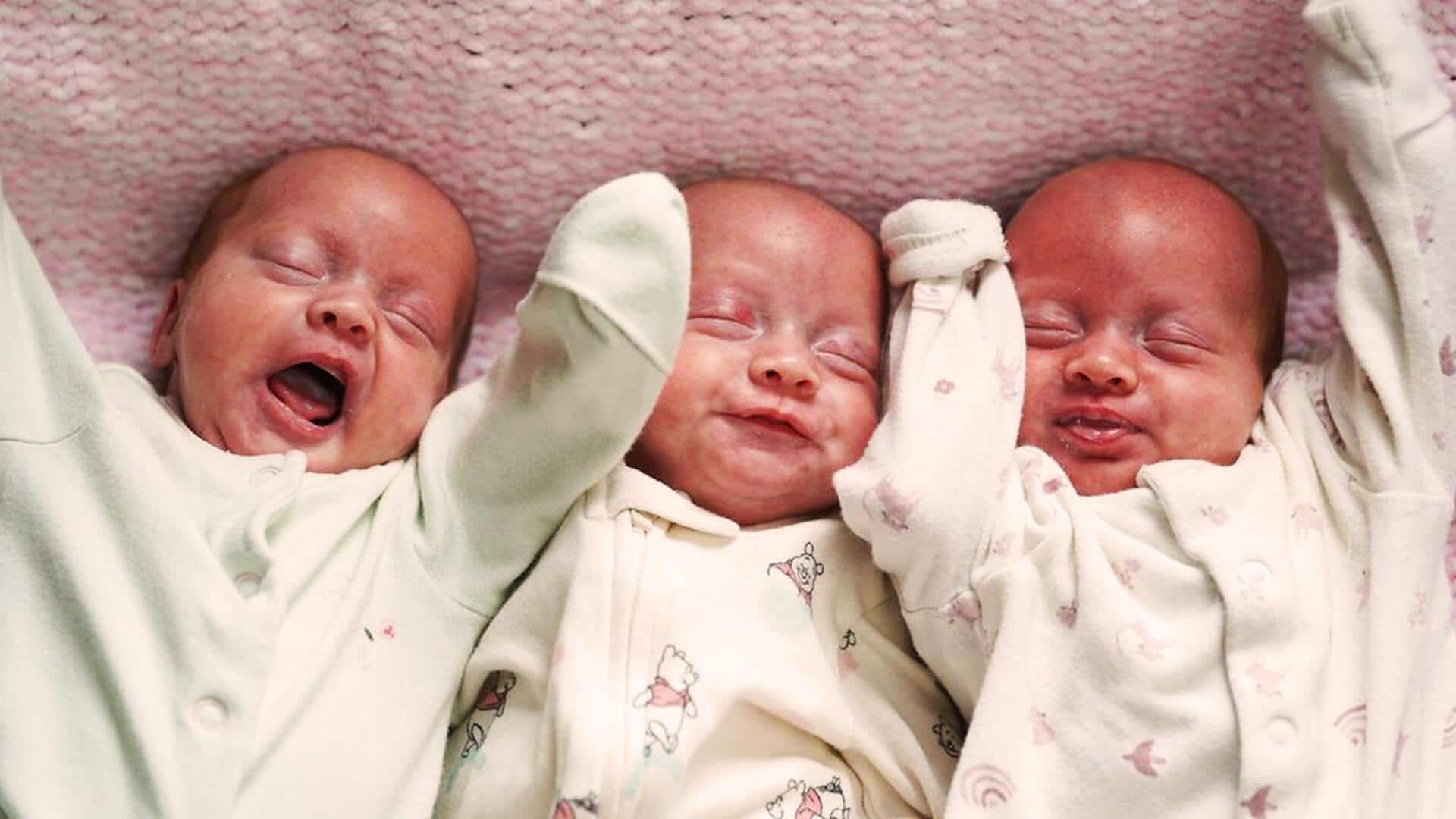 इंग्लैंड: महिला ने एक साथ दिया तीन एक जैसे दिखने वालों बच्चों को जन्म 