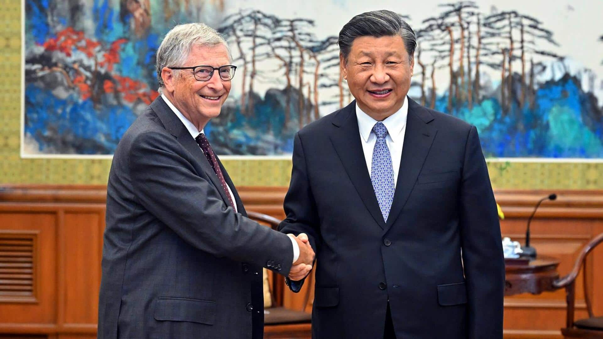 बिल गेट्स ने चीन के राष्ट्रपति शी जिनपिंग से बीजिंग में की मुलाकात 