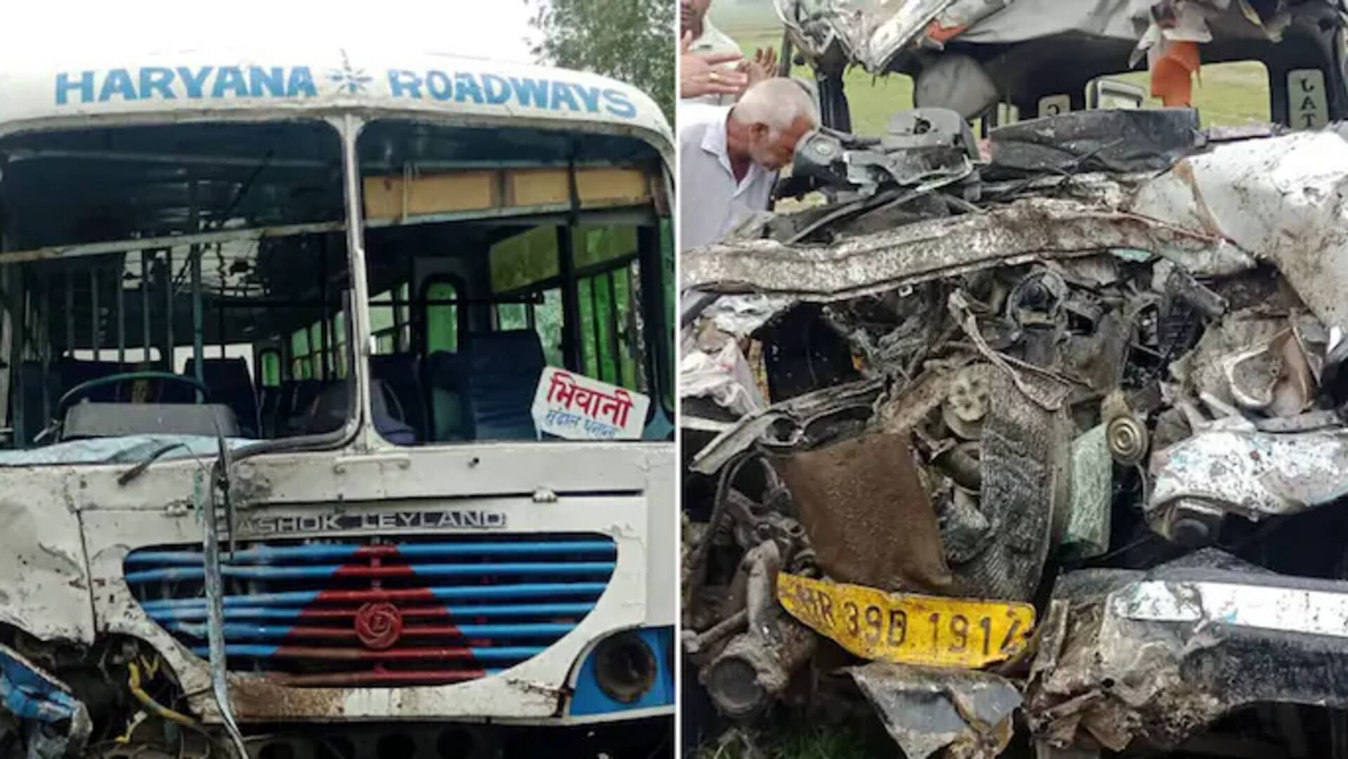 हरियाणा: जींद में बस से टकराई क्रूजर, 8 लोगों की मौत और 12 घायल  