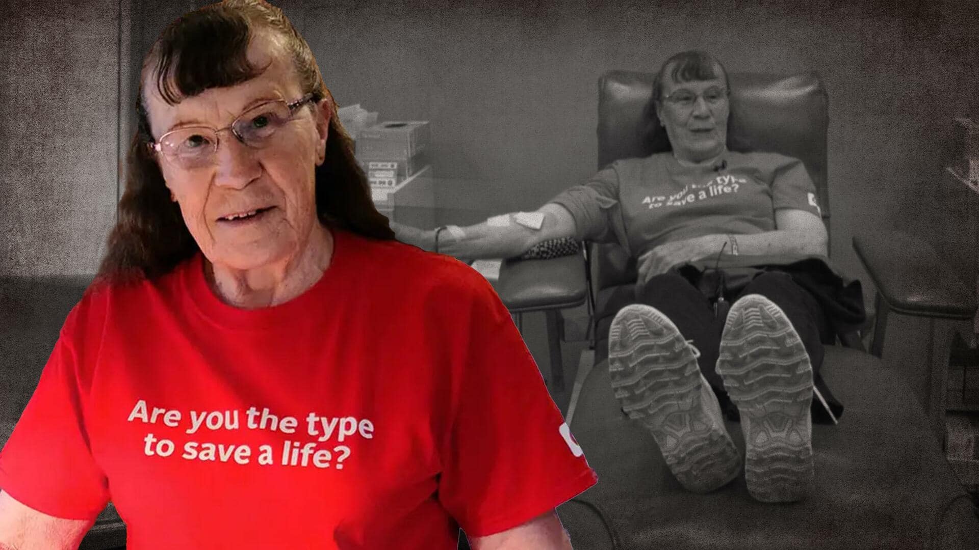 कनाडा: 80 वर्षीय बुजुर्ग महिला ने बनाया सबसे अधिक रक्तदान करने का विश्व रिकॉर्ड 