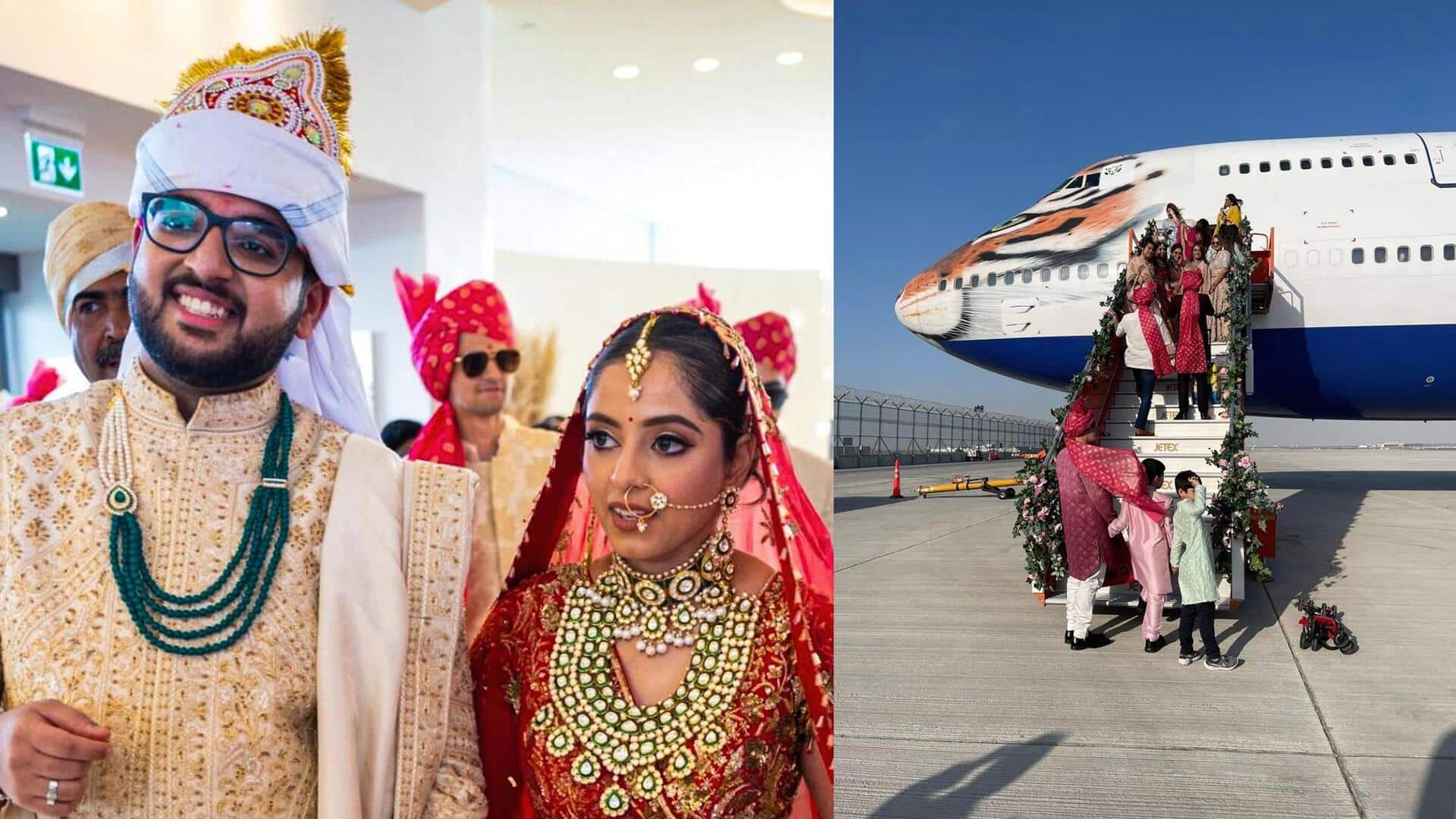 दुबई: भारतीय कारोबारी ने आसमान में उड़ते विमान में की बेटी की शादी, देखें वीडियो