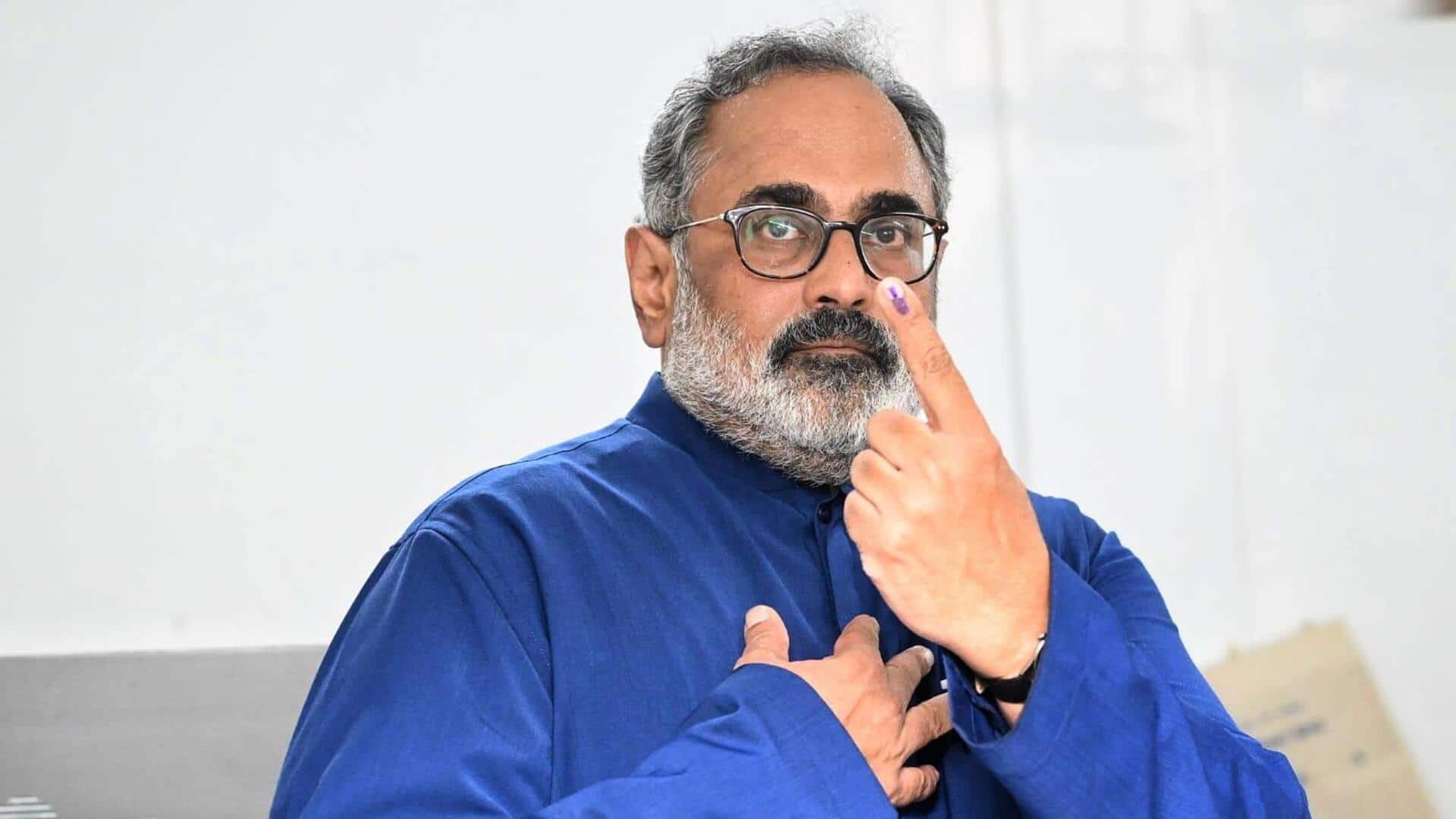 केरलम विधानसभा चुनाव परिणाम 2026: नेमोम से भाजपा के राजीव चंद्रशेखर आगे