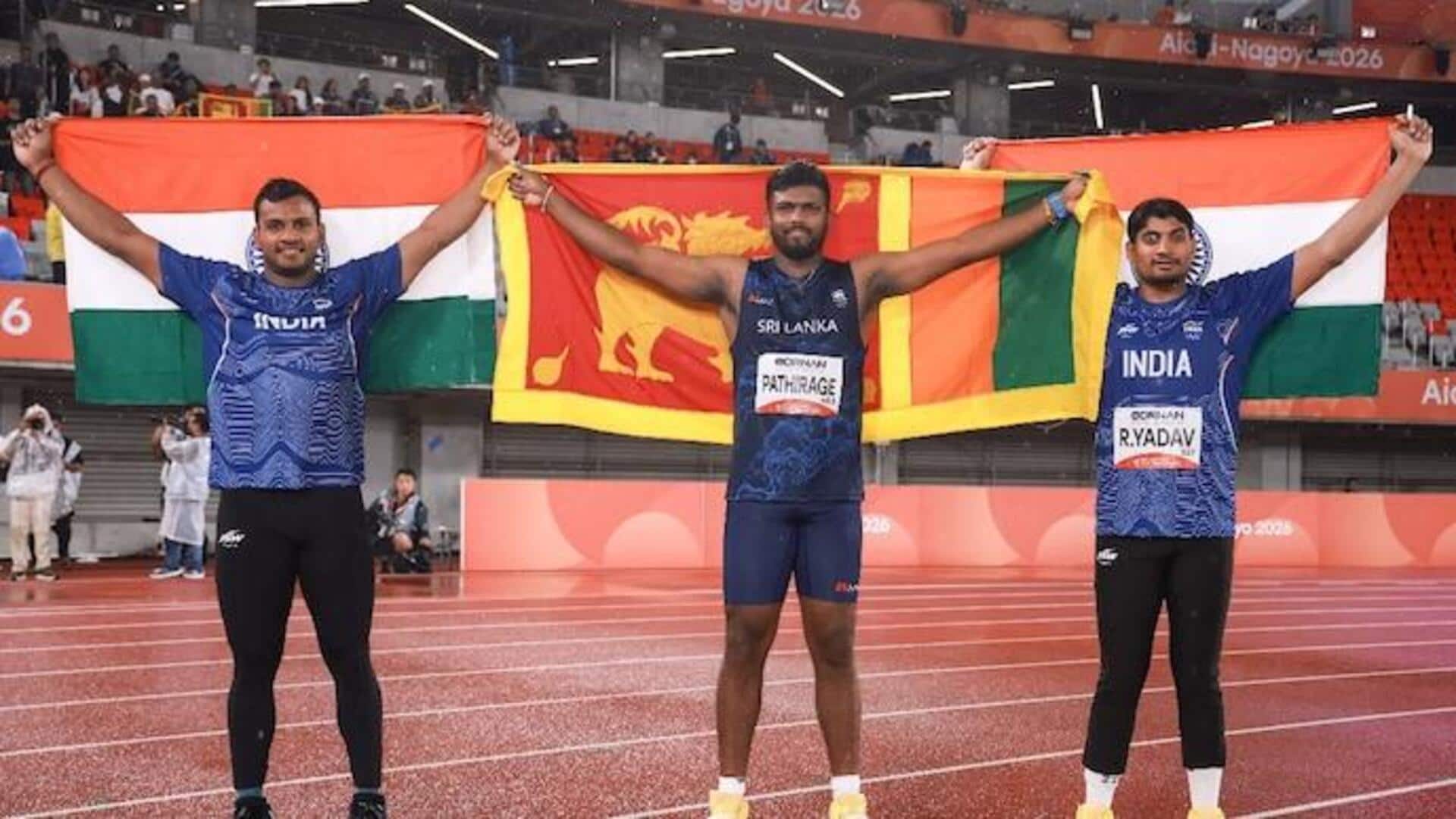 एशियाई खेल 2026: भाला फेंक में यशवीर सिंह को रजत पदक, रोहित का कांस्य पर कब्जा
