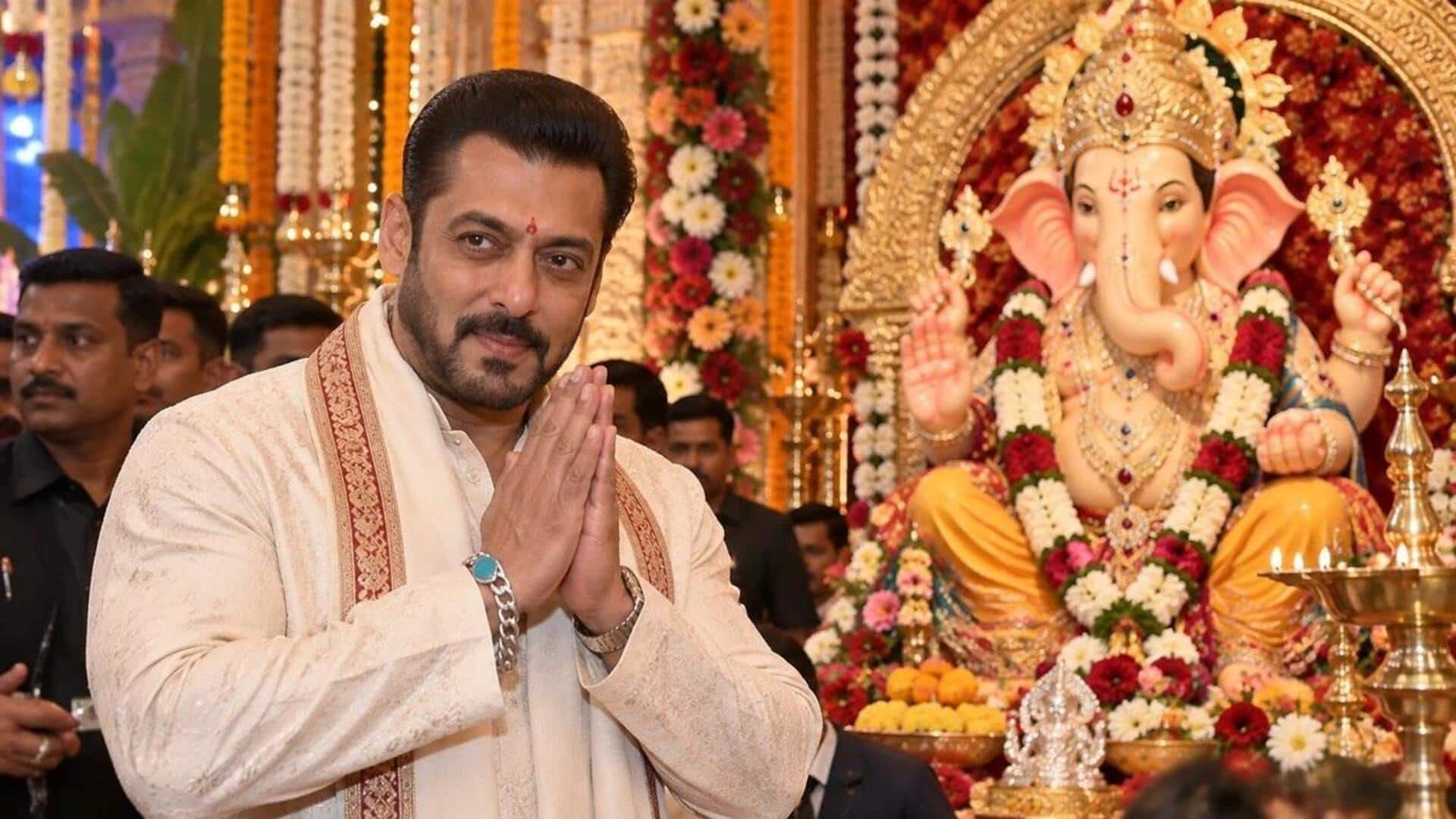 गणेश विसर्जन के दौरान सलमान खान ने की 'उल्टी आरती', बहन अर्पिता ने यूं संभाली बात