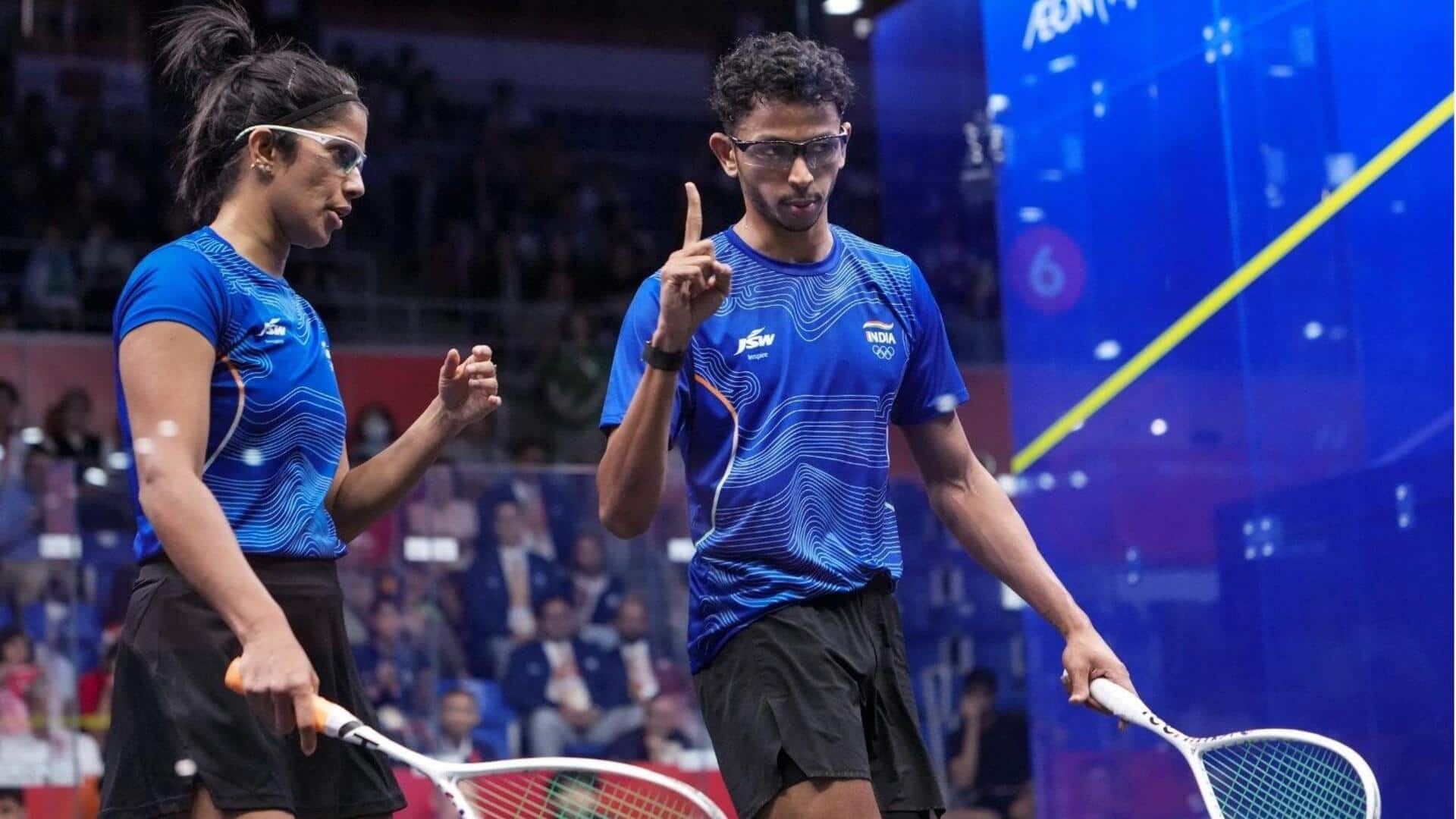 एशियाई खेल 2026: जोशना चिनप्पा और वेलावन सेंथिलकुमार की जोड़ी ने स्क्वैश में जीता कांस्य पदक