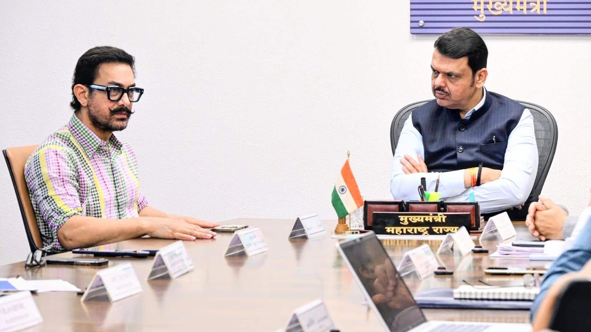 आमिर खान अचानक क्यों मुख्यमंत्री देवेंद्र फडणवीस से मिलने पहुंचे? किरण राव भी रहीं साथ