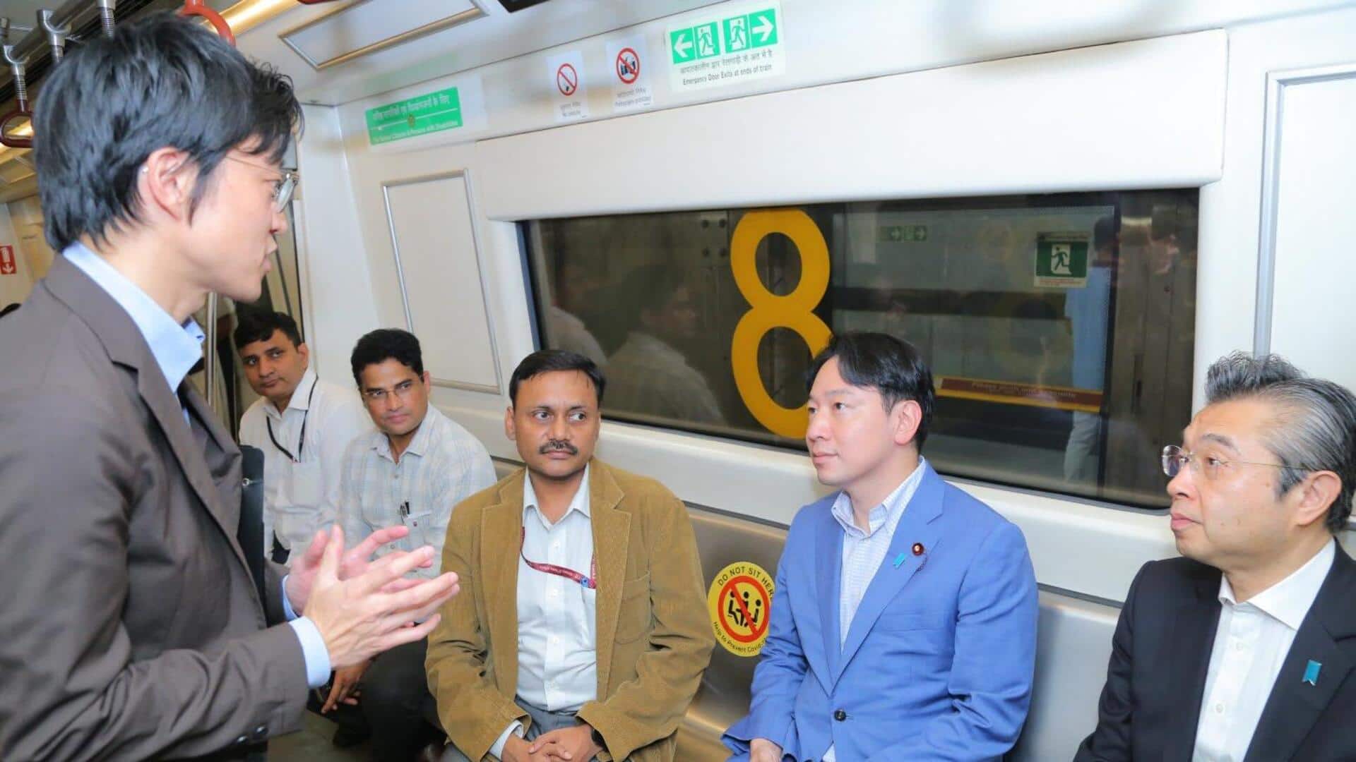जापान के मंत्री ने की दिल्ली मेट्रो की सैर, संग्रहालय में देखा इतिहास