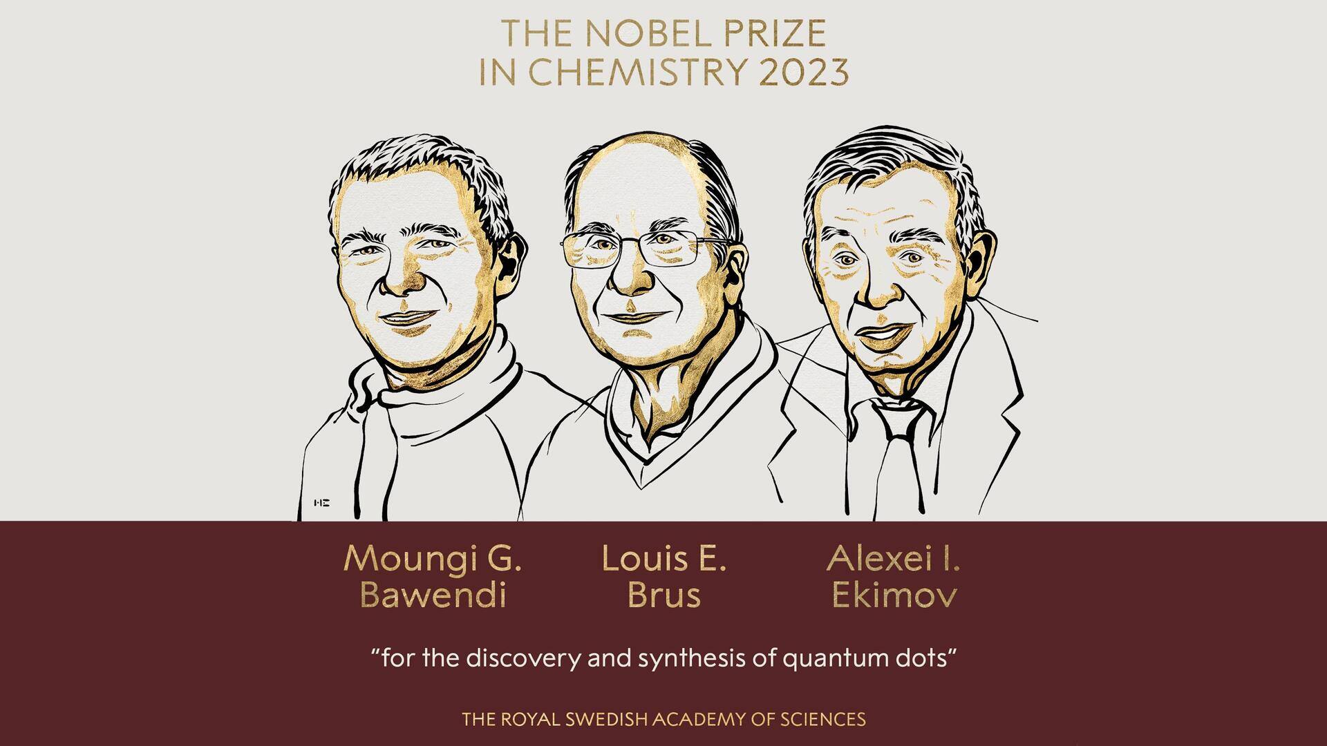 मोउंगी बावेंडी, लुईस ब्रूस और एलेक्सी एकिमोव को मिला 2023 का रसायन विज्ञान नोबेल पुरस्कार 