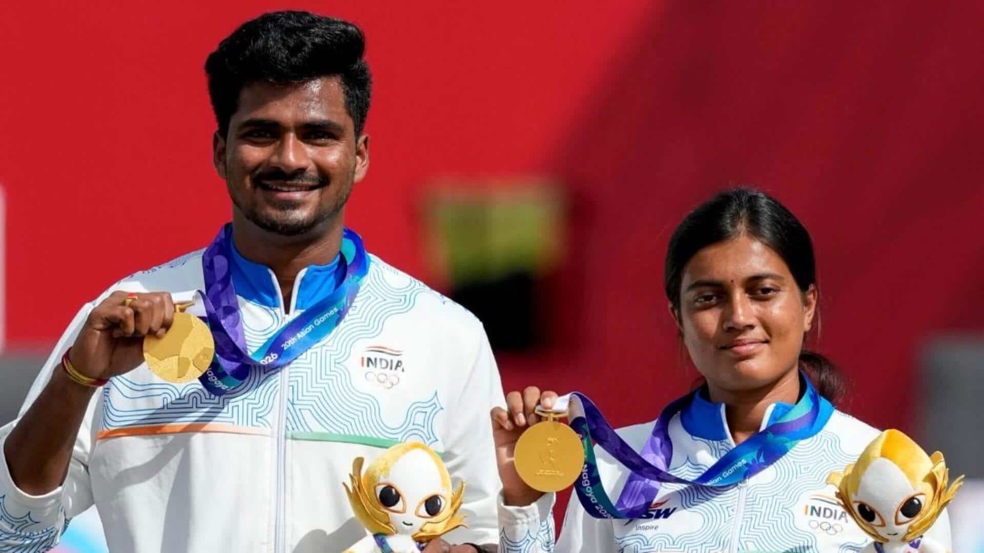 एशियाई खेल 2026: चिकिता तनिपार्थी और साहिल जाधव की जोड़ी ने तीरंदाजी में दूसरा स्वर्ण दिलाया