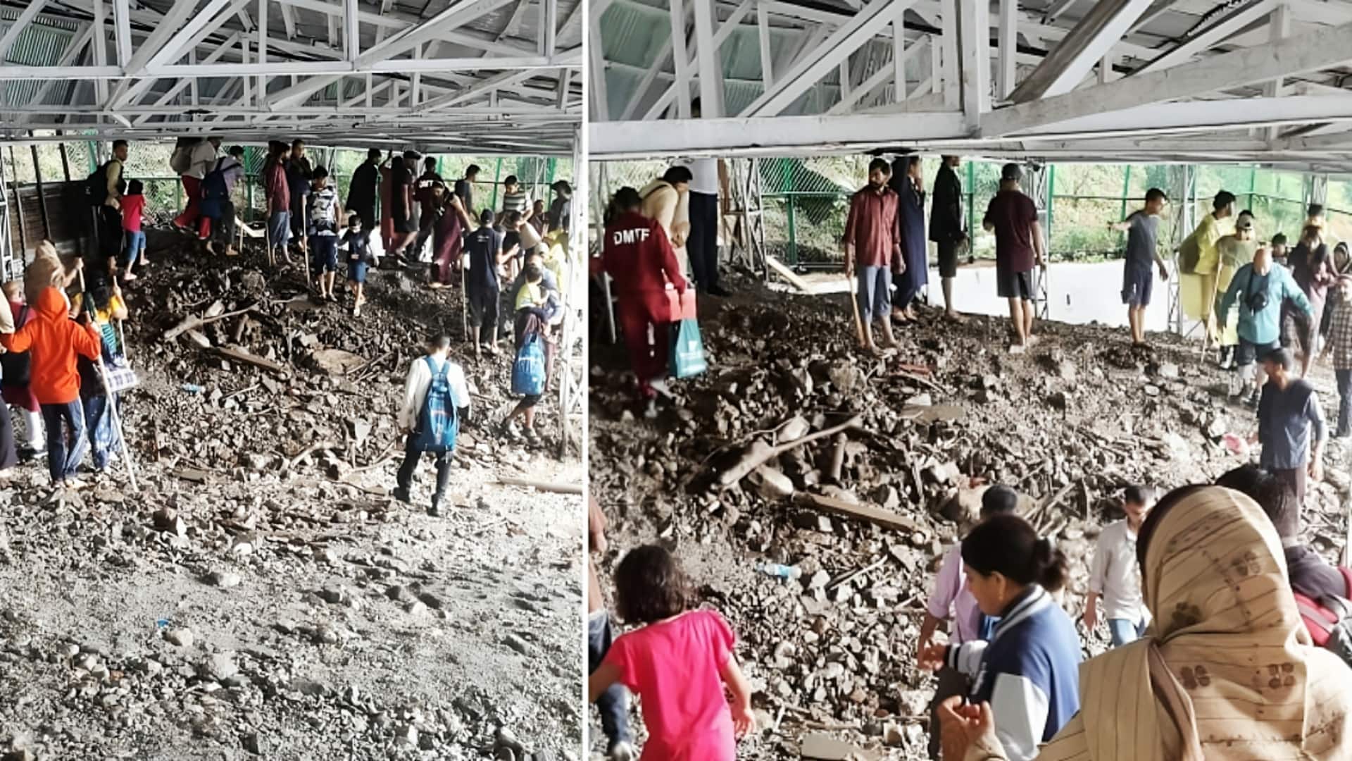 माता वैष्णो देवी मार्ग पर भूस्खलन के बाद आवाजाही प्रभावित, बैटरी कार सेवा स्थगित माता वैष्णो देवी मार्ग पर भूस्खलन के बाद आवाजाही प्रभावित, बैटरी कार सेवा स्थगित
