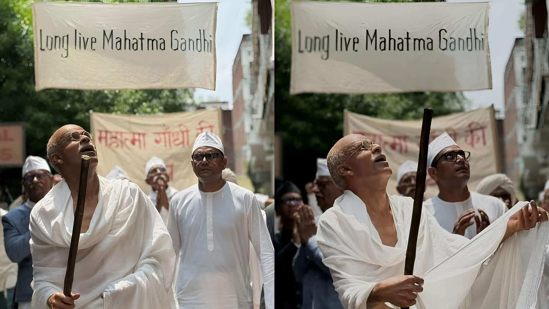 महात्मा गांधी बने मनोज बाजपेयी का बदला पूरा हुलिया, पहली झलक में पहचान नहीं पाएंगे