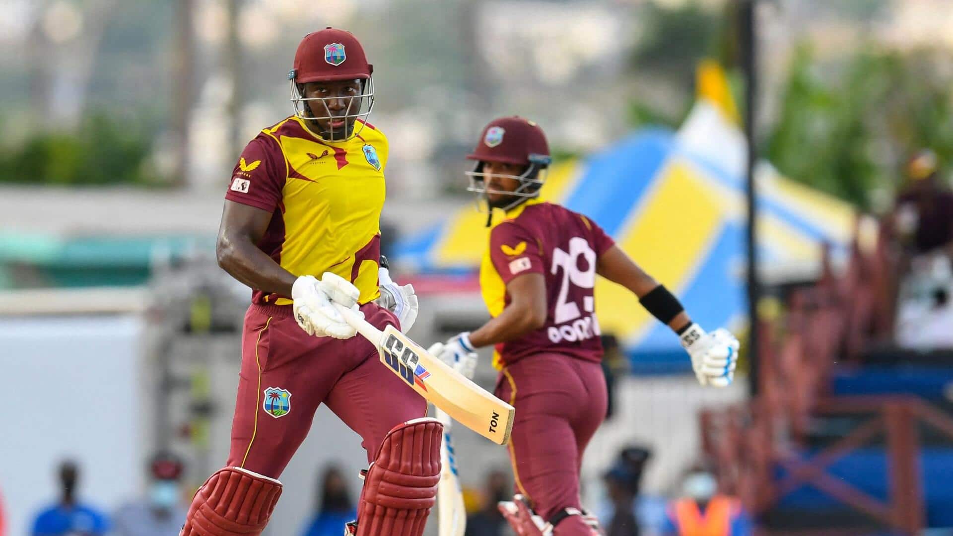 रोवमैन पॉवेल ने टी-20 विश्व कप में लगाया अपना पहला अर्धशतक, वेस्टइंडीज ने बनाया विशाल स्कोर