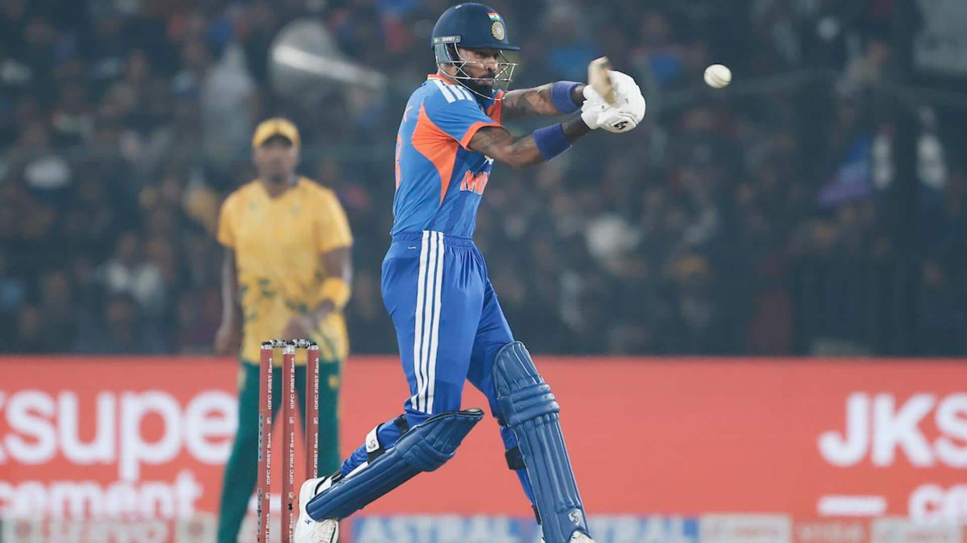 हार्दिक पांड्या ने जड़ा छठा टी-20 अंतरराष्ट्रीय अर्धशतक, 100 छक्के जड़ने वाले चौथे भारतीय भी बने