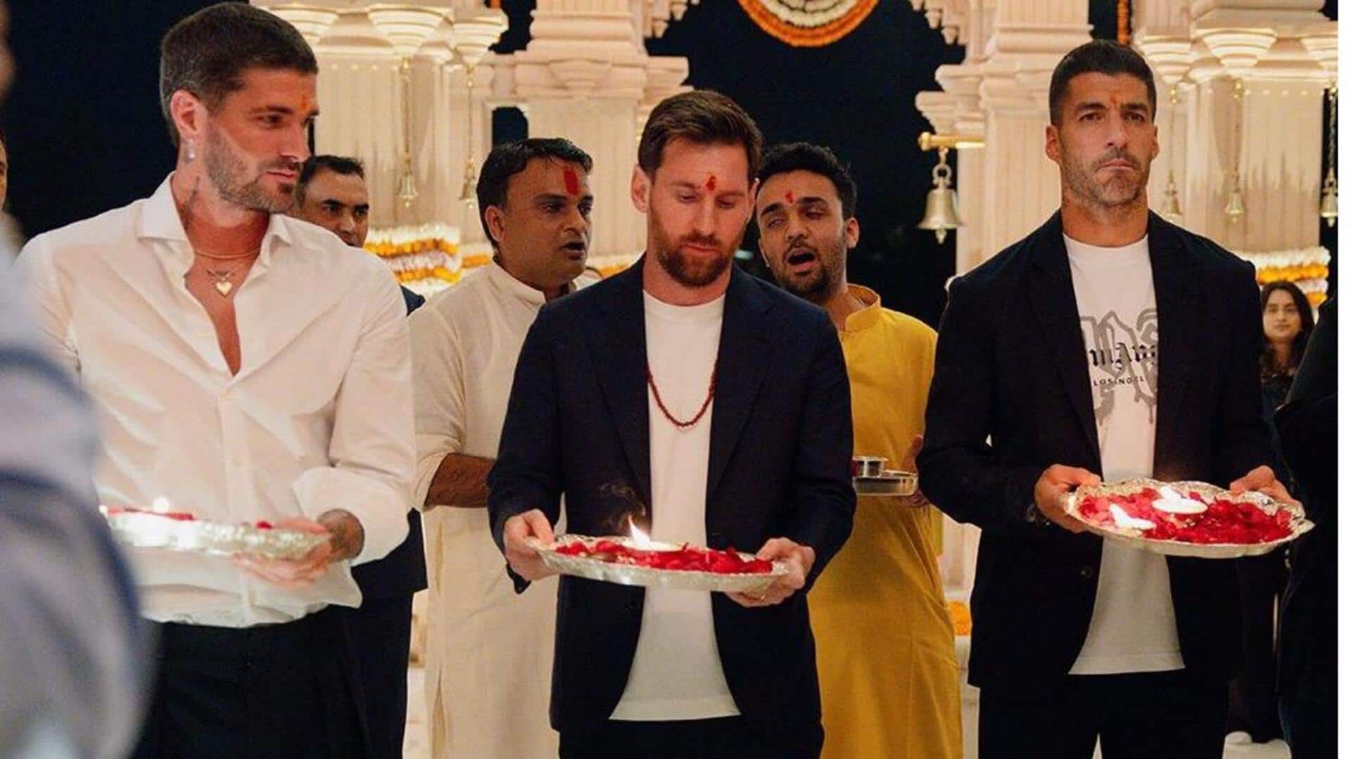 लियोनल मेसी ने अनंत अंबानी के साथ लगाया 'जय माता दी' का नारा, वीडियो हुआ वायरल 