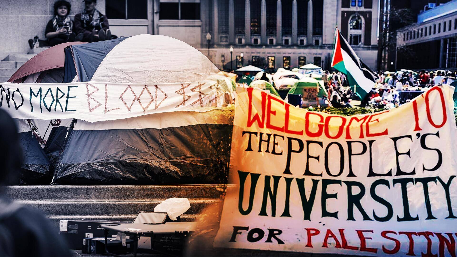 अमेरिका: विश्वविद्यालयों में फिलिस्तीन समर्थक विरोध-प्रदर्शन तेज, हार्वर्ड में फहराया गया फिलिस्तीन का झंडा