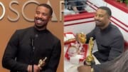 Oscars: Michael B. Jordan celebrates with burger at In-N-Out