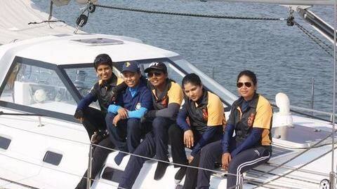 Indian Navy's all-woman crew to circumnavigate the globe Indian Navy's all-woman crew to circumnavigate the globe