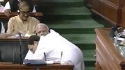 First, RaGa says PM can't see eye-to-eye, then hugs him