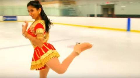 'Ghoomar on Ice' by figure skating champion goes viral 'Ghoomar on Ice' by figure skating champion goes viral