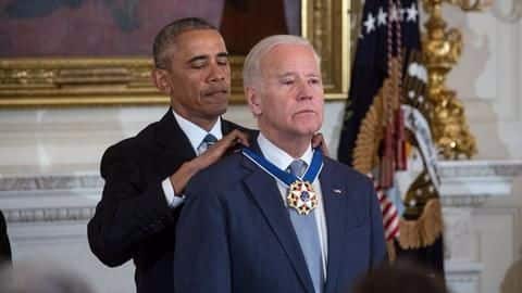 President Obama awards freedom medal to tearful VP Joe Biden President Obama awards freedom medal to tearful VP Joe Biden