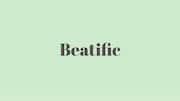 Word of the Day: Beatific