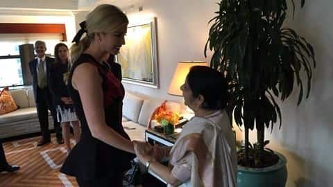 Ivanka Trump meets "charismatic" Sushma Swaraj in NY Ivanka Trump meets "charismatic" Sushma Swaraj in NY