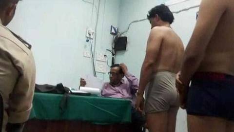 In MP, male-doctor examines women-constables beside male-recruits in underwear In MP, male-doctor examines women-constables beside male-recruits in underwear
