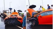 Watch: Speeding Lamborghini crashes into divider on Mumbai's Coastal Road