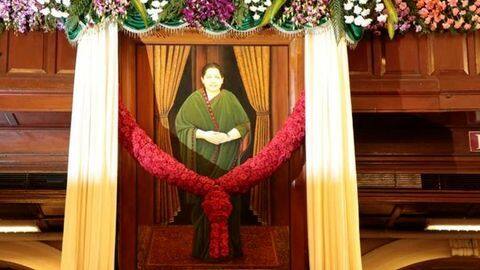 Jayalalithaa's portrait in TN Assembly; DMK moves court for removal Jayalalithaa's portrait in TN Assembly; DMK moves court for removal