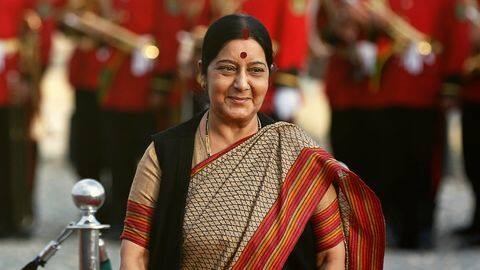 Sushma Swaraj re-tweets Congress poll about her failure Sushma Swaraj re-tweets Congress poll about her failure