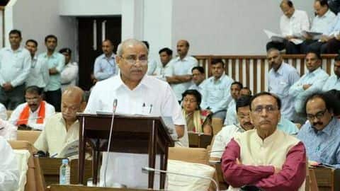 Nitin Patel presents Gujarat Budget; Opposition walks out Nitin Patel presents Gujarat Budget; Opposition walks out