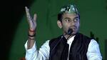 What does Tej Pratap say in the video?